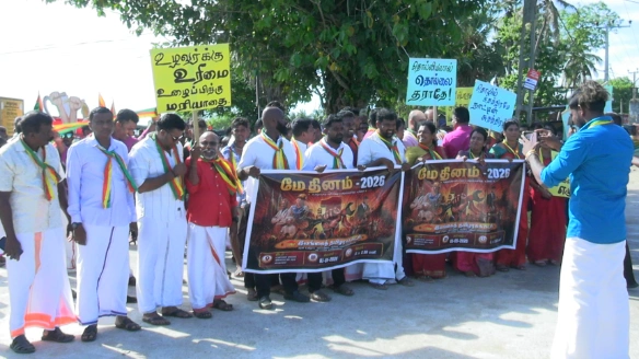 மட்டக்களப்பு பட்டிப்பளையில் பலத்த பாதுகாப்புக்கு மத்தியில் இலங்கை தமிழரசுக்கட்சியின் மேதின நிகழ்வு