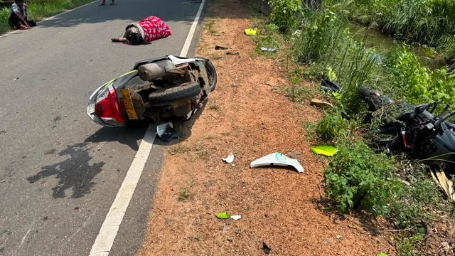 Kilinochchi-யில் அதிவேக பைக் விபத்து: மகளை அழைத்துவரச் சென்ற தாய் பரிதாப பலி; இளைஞர்களின் பந்தய வெறியாட்டமா காரணம்?